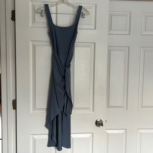 Aritzia Wilfred Saturn Granite Blue Midi Wrap Dress XS